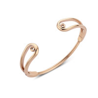 Melano Twisted Double Loop Armband Ros&eacute;goldfarben