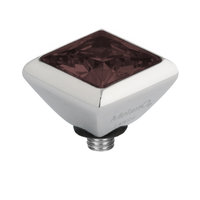 Melano Twisted Square Zirconia Aufsatz 6mm Silberfarben Coffee