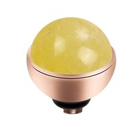 Melano Ros&eacute;goldfarben Twisted Aufsatz Edelstein Yellow Calcite