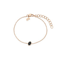 Melano Friends Armband Mini Oval Rose Goudkleurig Swarovski Black