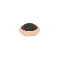 Melano Vivid Rope Stone Rose Gold Plated Green Goldstone