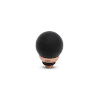 Melano Twisted Edelstein Ball Aufsatz Ros&eacute;goldfarben Onyx