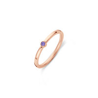 Melano Friends Mini CZ Ring Rose Goudkleurig Tanzanite