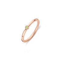 Melano Friends Mini CZ Ring Rose Goudkleurig Chrysolite