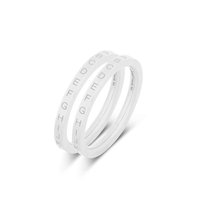 Melano Mix &amp; Match Friends Initials Ringen Zilverkleurig