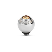 Melano Twisted Ball CZ Stone Silberfarbener Champagner