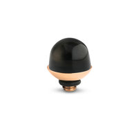 Melano Twisted Bulb Stone Rose Gold Plated Transparent Black