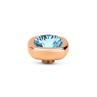 Melano Vivid Quadrate Stone Rosgoldfarbener Aquamarin