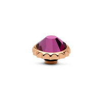Melano Vivid Cap  Stone Rose Gold Plated Fuchsia
