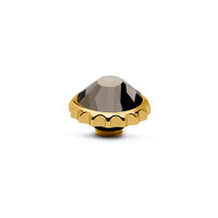 Melano Vivid Cap  Stone Gold Plated Black diamond