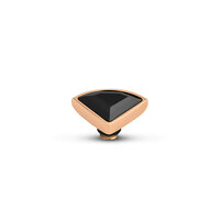 Melano Twisted Slice Stone Rose Gold Plated Black