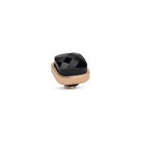 Melano Twisted Box Stone Rose Gold Plated Black