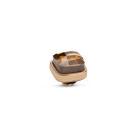 Melano Twisted Box Stone Rose Gold Plated Champagne