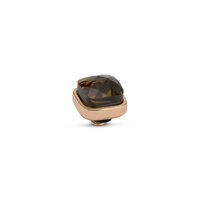 Melano Twisted Box Stone Rose Gold Plated Coffee