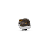 Melano Twisted Box Stone Silver Plated Coffee