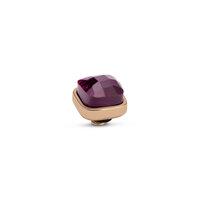 Melano Twisted Box Stone Rose Gold Plated Fuchsia