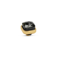 Melano Twisted Box Stone Gold Plated Transparant black