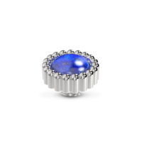 Melano Vivid Stone Silverplated Bali Gemstone Lapis lazuli