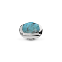 Melano Vivid Stone Silverplated Lined Turquoise
