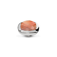 Melano Vivid Stone Silverplated Lined Red Aventurine