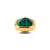 Melano Vivid stone Boxy Gem Goldplated Malachite