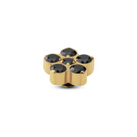 Melano Twisted Stone Frozen Star Cz Gold plated Black