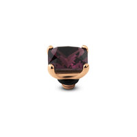 Melano Twisted Stone Plaza Rose Gold plated Aubergine