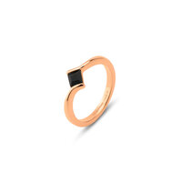 Melano Friends Evy Ring Rose Goudkleurig Black