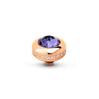 Melano Twisted Steentje Rose Goudkleurig Bright side Tanzanite