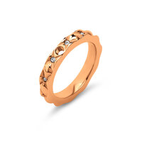 Melano Twisted Toto CZ Ring Rose Goudkleurig