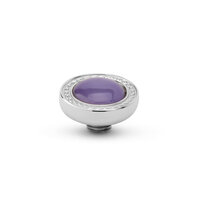 Melano Vivid steentje Luxery Gem Zilverkleurig Purple Jade