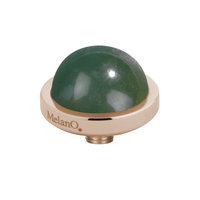 MelanO Vivid Gemstone Meddy Stainless Steel Rose Gold Mosagate