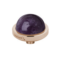 MelanO Vivid Gemstone Meddy Stainless Steel Rose Gold Amethyst