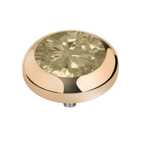 MelanO Vivid Zirkonia Meddy Edelstaal Goud Light Honey