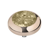 MelanO Vivid Zirkonia Meddy Edelstaal Rose Goud Light Honey