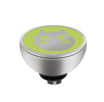 MelanO Twisted Girls Setting Stainless Steel Silver Lovely Kitten Light Green