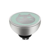 MelanO Twisted Girls Setting Stainless Steel Silver Lovely Kitten Turquoise