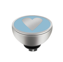 MelanO Twisted Girls Setting Edelstaal Zilver Sweet Heart Light Blue