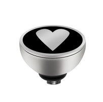 MelanO Twisted Girls Setting Edelstaal Zilver Sweet Heart Black