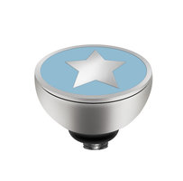 MelanO Twisted Girls Setting Edelstaal Zilver Lucky Star Light Blue