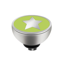 MelanO Twisted Girls Setting Edelstaal Zilver Lucky Star Light Green