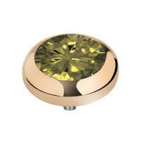 MelanO Vivid Zirkonia Aufsatz Goldfarben Lime