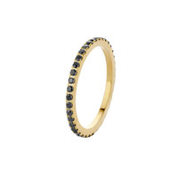 MelanO Friends Ring Sade Edelstaal Goud Zirkonia Black