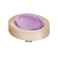 Melano Vivid Meddy Oval Stainless Steel Rose Gold-coloured Zirkonia Bal Pink