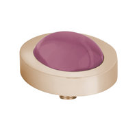 Melano Vivid Meddy Oval Stainless Steel Rose Gold-coloured Zirkonia Bal Red