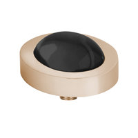 Melano Vivid Meddy Oval Stainless Steel Rose Gold-coloured Zirkonia Bal Antracite