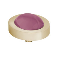 Melano Vivid Meddy Oval Stainless Steel Gold-coloured Zirkonia Bal Red