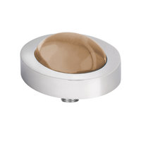 Melano Vivid Aufsatz Oval Silberfarben Zirkonia Bal Champagne