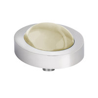 Melano Vivid Meddy Oval Stainless Steel Silver-coloured Zirkonia Bal Citrine