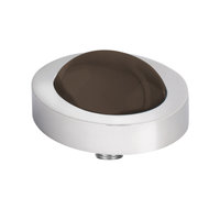 Melano Vivid Aufsatz Oval Silberfarben Zirkonia Bal Coffee